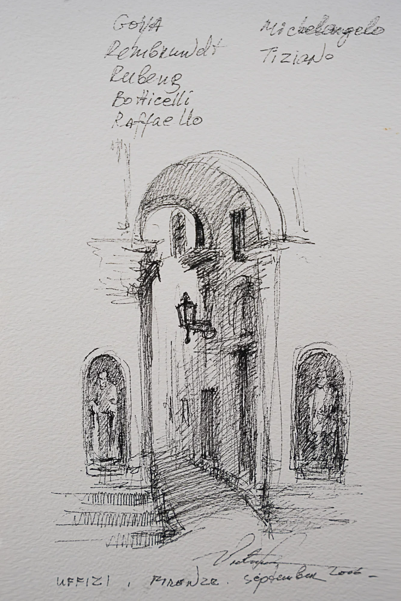 An arched entrance with steps and decorative architectural details — study by Violetta Chandler